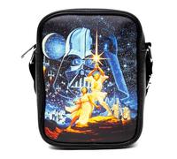 Star Wars Veganes Leder Crossbody Rucksack für Damen und Herren mit verstellbarem Riemen, A New Hope Style A Movie Poster, Schwarz
