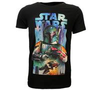 Star Wars Vintage Poster Boba Fett T-Shirt Schwarz/Blau - Offizielles Merchandise M Schwarz