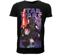Star Wars Vintage Poster Darth Vader T-Shirt Schwarz/Lila - Offizielles Merchandise XXL Schwarz