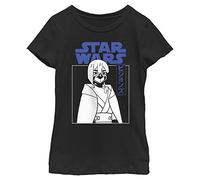 STAR WARS Visions Village Bride Masked Girls Short Sleeve Tee Shirt, Black, X-Large