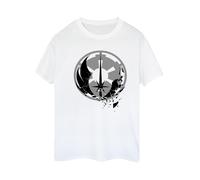 Star Wars Womens/Ladies Obi-Wan Kenobi Fractured Logos Cotton Boyfriend T-Shirt (Blanc) L