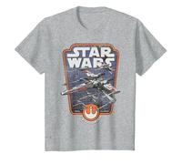 Star Wars X-Wing Red Squadron Graphic T-Shirt T-Shirt, Kinder, Grau Meliert, 128