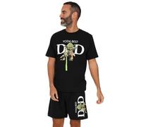Star Wars Yoda Best Dad Herren Pyjama-Set, kurz, Schwarz , S