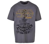 Star Wars Yoda - Japanese Oversize T-Shirt dunkelgrau in M