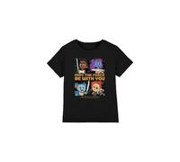 Star Wars Young Jedi Adventure Among The Stars Unisex Kids T Shirt, Black, 7-8 Years