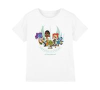 Star Wars Young Jedi Adventure Force is with Us Unisex Kids T Shirt, White, 3-4 Years