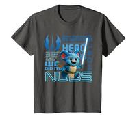 Star Wars Young Jedi Adventures Nubs Jedi Hero & Lightsaber T-Shirt, Kinder, Anthrazit, 116