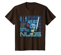 Star Wars Young Jedi Adventures Nubs Jedi Hero & Lightsaber T-Shirt, Kinder, Braun, 116