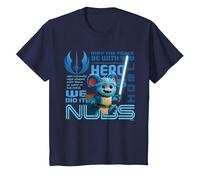 Star Wars Young Jedi Adventures Nubs Jedi Hero & Lightsaber T-Shirt, Kinder, Marineblau, 116