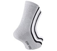 STARK SOUL Crew Socks-Essentials, Tennissocken, Freizeitsocken, (6 Paar), Baumwolle, Schwarz, Weiss, Grau Meliert