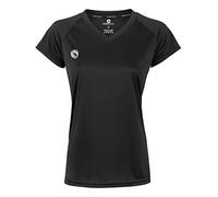 STARK SOUL Damen Sport Shirt Fitness T-Shirt vital, Kurzarm Funktionsshirt, Atmungsaktiv Schnelltrocknendes Trainingsshirt - Schwarz - XXL