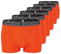 STARK SOUL Herren Boxershorts | Hipster im 6er Pack | Baumwoll-Unterhosen für Männer in Größe L, Mandarin