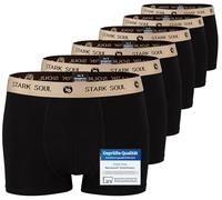 STARK SOUL Herren Boxershorts | Hipster im 6er Pack | Baumwoll-Unterhosen für Männer in Größe L, Schwarz-Safari