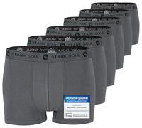 STARK SOUL Herren Boxershorts | Hipster im 6er Pack | Baumwoll-Unterhosen für Männer in Größe XL, Dunkelgrau