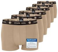 STARK SOUL Herren Boxershorts | Hipster im 6er Pack | Baumwoll-Unterhosen für Männer in Größe XL, Safari