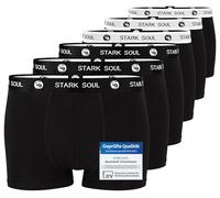 STARK SOUL Herren Boxershorts | Hipster im 6er Pack | Baumwoll-Unterhosen für Männer in Größe XXL, Schwarz-Mix