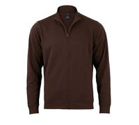 STARK SOUL Sweatjacke BLANK, mit Stehkragen, Reißverschluss und 2 Schubtaschen | French Terry braun Gr L