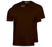 STARK SOUL® T-Shirt 2er Pack, Baumwolle, Rundhalsschnitt | Braun | Größe XXL