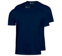 STARK SOUL® T-Shirt 2er Pack, Baumwolle, Rundhalsschnitt | Marineblau | Größe L