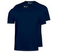 STARK SOUL® T-Shirt 2er Pack, Baumwolle, Rundhalsschnitt | Marineblau | Größe S