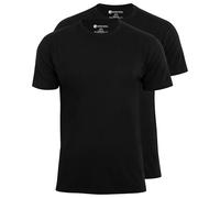 STARK SOUL® T-Shirt 2er Pack, Baumwolle, Rundhalsschnitt | Schwarz | Größe L