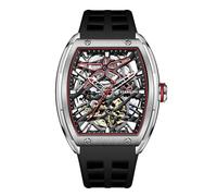 STARKING Modische Business-Herrenuhren, Automatikuhr von Luxus-Uhren, Silikongummi, 5 ATM wasserdicht, Werkzeug im Lieferumfang enthalten