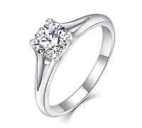 Starnny Ringe Frauen Silber 925 Ringe 3A Zirkonia Wickelring Verlobungsring Eheringe für Damen,62