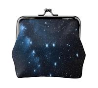 Starry Night Deep Outer Space - Print Damen Kompakte Münzbörse mit Schloss Wasserdicht für Reisegeschenke, Schwarz , Einheitsgröße, Lässiger Tagesrucksack