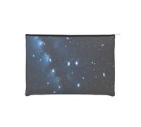 Starry Night Deep Outer Space Wiederverwendbare Papier-Kosmetiktasche, wasserdicht und leicht, für Reisen, Schule und den täglichen Gebrauch, Volldruck-Design, Damen, Studenten, umweltbewusst, Schwarz