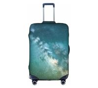 Starry Night Sky Deep Outer Space Trolley Koffer Schutzhülle ist geeignet für Gepäckgrößen zwischen 45,7 - 81,3 cm, Weiss/opulenter Garten, Small