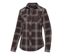 STARS & STRIPES braun Karierte Westernbluse Cate - Damen Westernoberteil Westernkleidung Westernshirt Westernoutfit für Frauen (as3, Alpha, x_l, Regular, Regular)