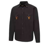 STARS & STRIPES Herren Westernhemd Yellowstone »Protect The Family« Schwarz