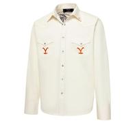 STARS & STRIPES Herren Westernhemd Yellowstone »So wild So Angry« Beige