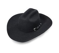 STARS & STRIPES Houston Black Hut - Hochwertiger Western-Cowboyhut aus Wollfilz