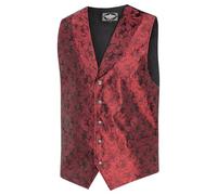 STARS & STRIPES King Red Weste - Hochwertige Western Old-Style Weste mit Paisley-Muster