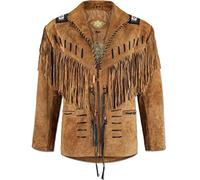 STARS & STRIPES Lederjacke Herrenjacke Westernjacke Cowboy Country Leder Western Westernstyle »Buffalo« Braun Gr.M