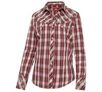 STARS & STRIPES rot Karierte Westernbluse Tammy - Damen Westernoberteil Westernkleidung Westernshirt Westernoutfit für Frauen (as3, Alpha, m, Regular, Regular)