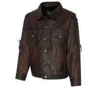 STARS & STRIPES Western-Lederjacke ROWDY - Herrenjacke aus 100% Rindsleder mit Stilechter Schnürung & Druckknöpfen