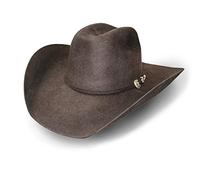 STARS & STRIPES Wyoming Brown Hut - Formstabiler, wasserabweisender Western-Cowboyhut aus Wollfilz