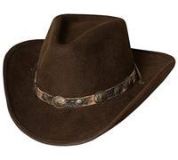 Stars und Stripes Wollhut Westernhut Country Filzhut Damen Herren Outdoor »EL Dorado« Braun Gr.59