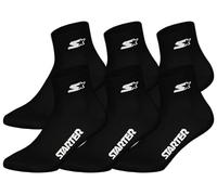 STARTER 6pk Quarter Socks - BLK - 35/38