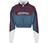 Allwetterjacke STARTER BLACK LABEL "Starter Black Label Damen", Damen, Gr. L, lila (schwarzviolet, teal), 100% Polyester, unifarben, normal, amerikanischer Ausschnitt, Jacken (52754369-L) schwarzviole