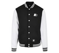 Starter College-Fleece-Jacke – College Fleece Jacket – Schwarz/Weiß – XXL