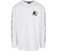 STARTER BLACK LABEL Herren Langarm T-Shirt Starter Logo Longsleeve, Farbe White, Größe M