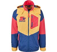 Starter Jacke MULTICOLORED LOGO JACKET ST029 Red/Blue/Yellow, Größe:S