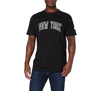 STARTER BLACK LABEL Herren T-Shirt mit New York Print, Logo-Stick, Patch am Saum, Männer-Shirt aus Baumwolle, L