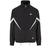 Starter Trackjacke Black Label Materialmix Schwarz L
