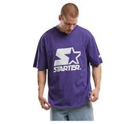 STARTER BLACK LABEL Men's ST402-Starter Logo Oversize Tee T-Shirt, Purple Acid Washed, S