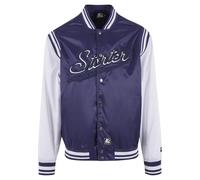Collegejacke STARTER BLACK LABEL "Starter Black Label Starter Satin College Jacket", Damen, Gr. XL, deepnight, 100% Polyamid, normal, amerikanischer Ausschnitt, Jacken Collegejacke (42152301-XL) deepn