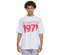 STARTER BLACK LABEL Men's ST404-Starter Train Day Mesh Jersey T-Shirt, White, XXL